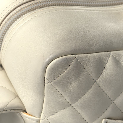 Chanel Calfskin Quilted Large Cambon Multipocket Reporter White 18 of 22