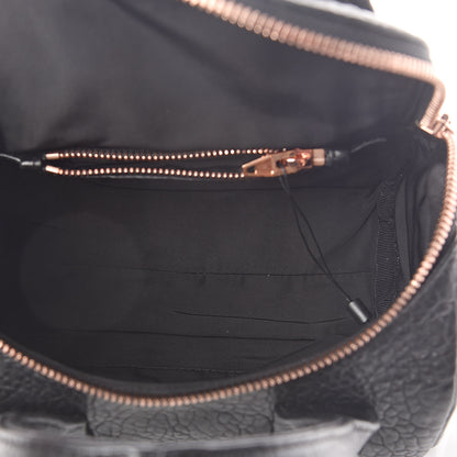 Alexander Wang Pebbled Lambskin Mini Rockie Black Rose Gold Hardware 5 of 8