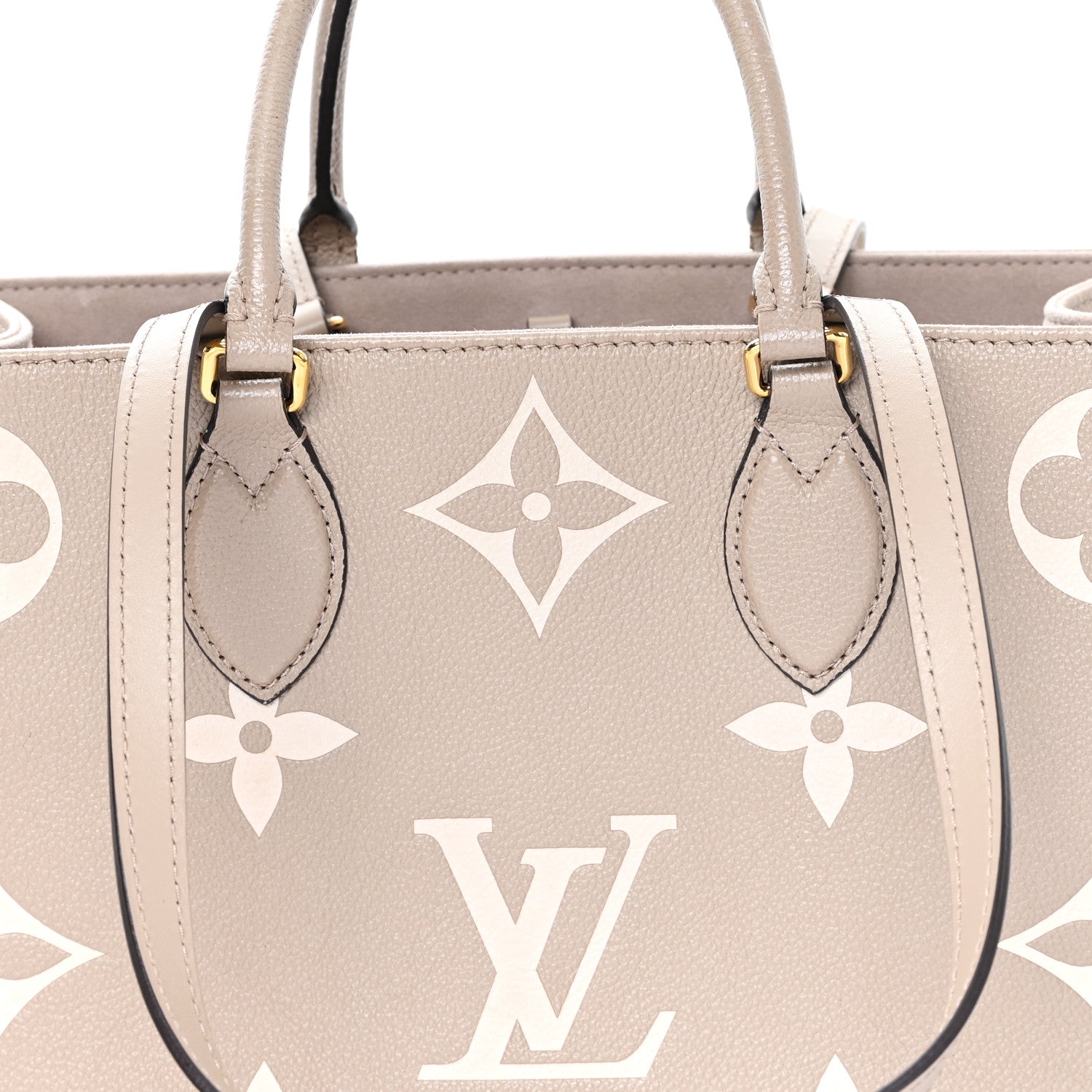 Louis Vuitton Empreinte Monogram Giant Onthego MM Tourterelle Creme 7 of 10