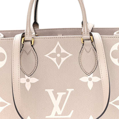 Louis Vuitton Empreinte Monogram Giant Onthego MM Tourterelle Creme 7 of 10