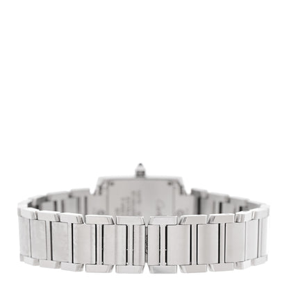 Cartier Stainless Steel Diamond Bezel 20mm Tank Francaise Quartz Watch 3 of 5