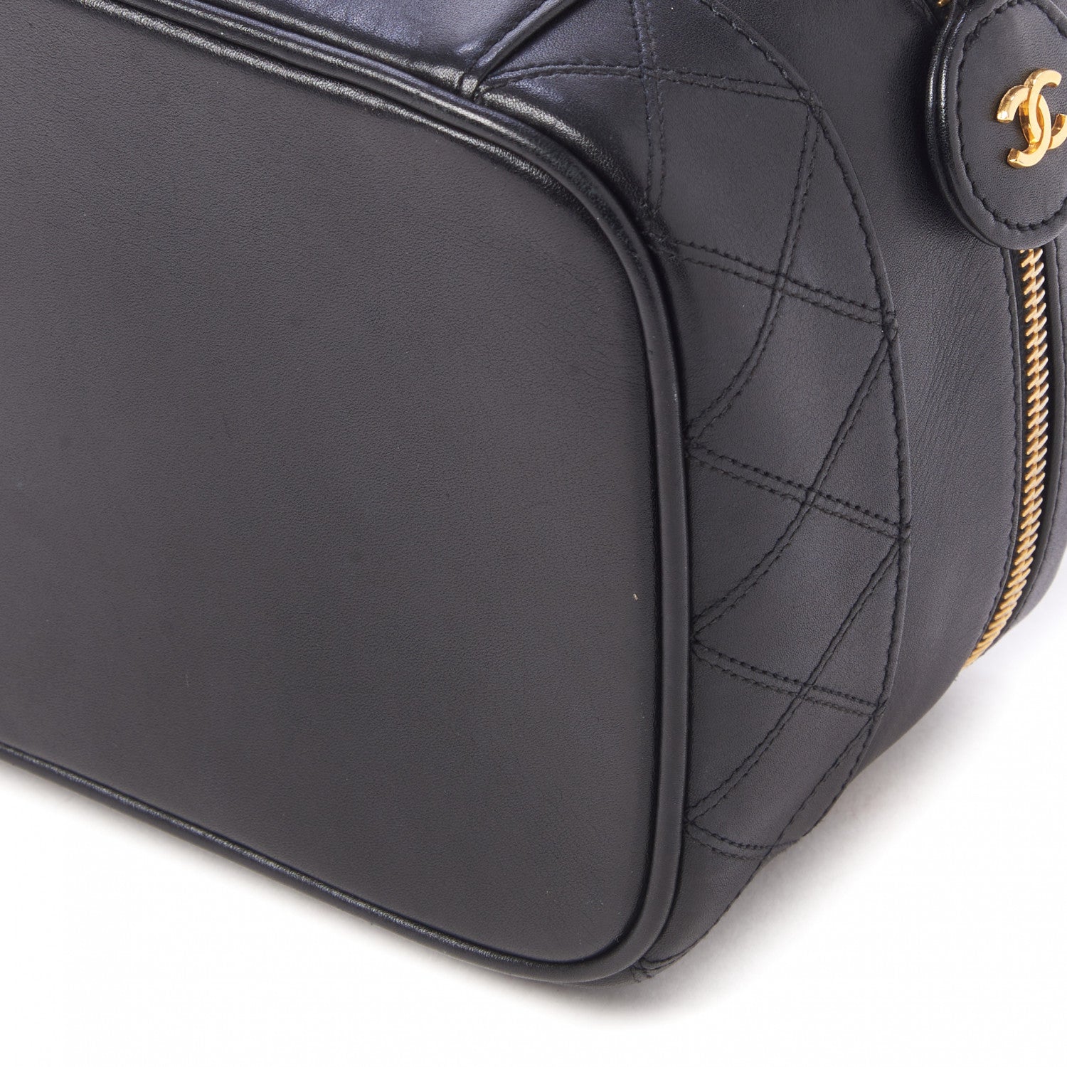 Chanel Lambskin Vanity Cosmetic Case Black 4 of 8