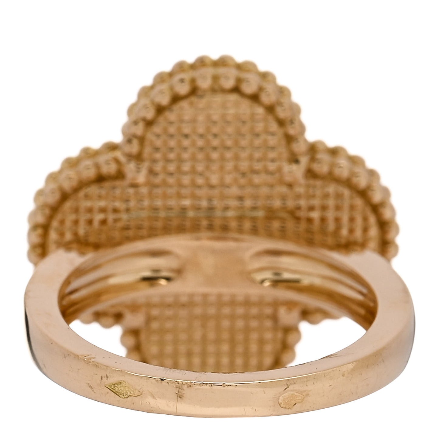 18K Yellow Gold Mother of Pearl Magic Alhambra Ring 52 6