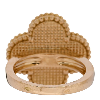 Van Cleef & Arpels 18K Yellow Gold Mother of Pearl Magic Alhambra Ring 52 6 4 of 7