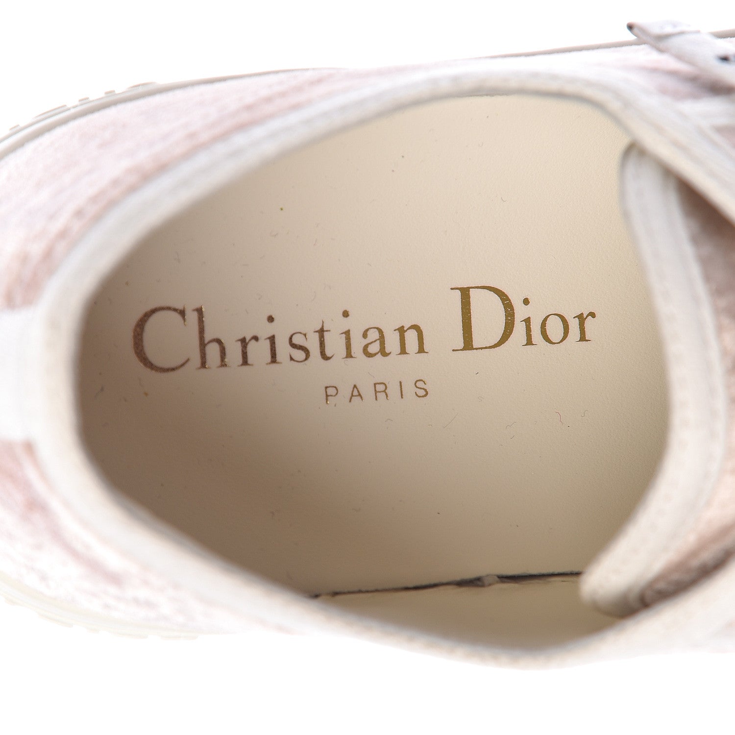 Christian Dior Velvet Walk'N'Dior Low Top Sneakers 35.5 Nude 7 of 8