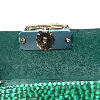 Valentino Garavani Crystal Embroidered Micro Vsling Top Handle Bag Emerald 14 of 16