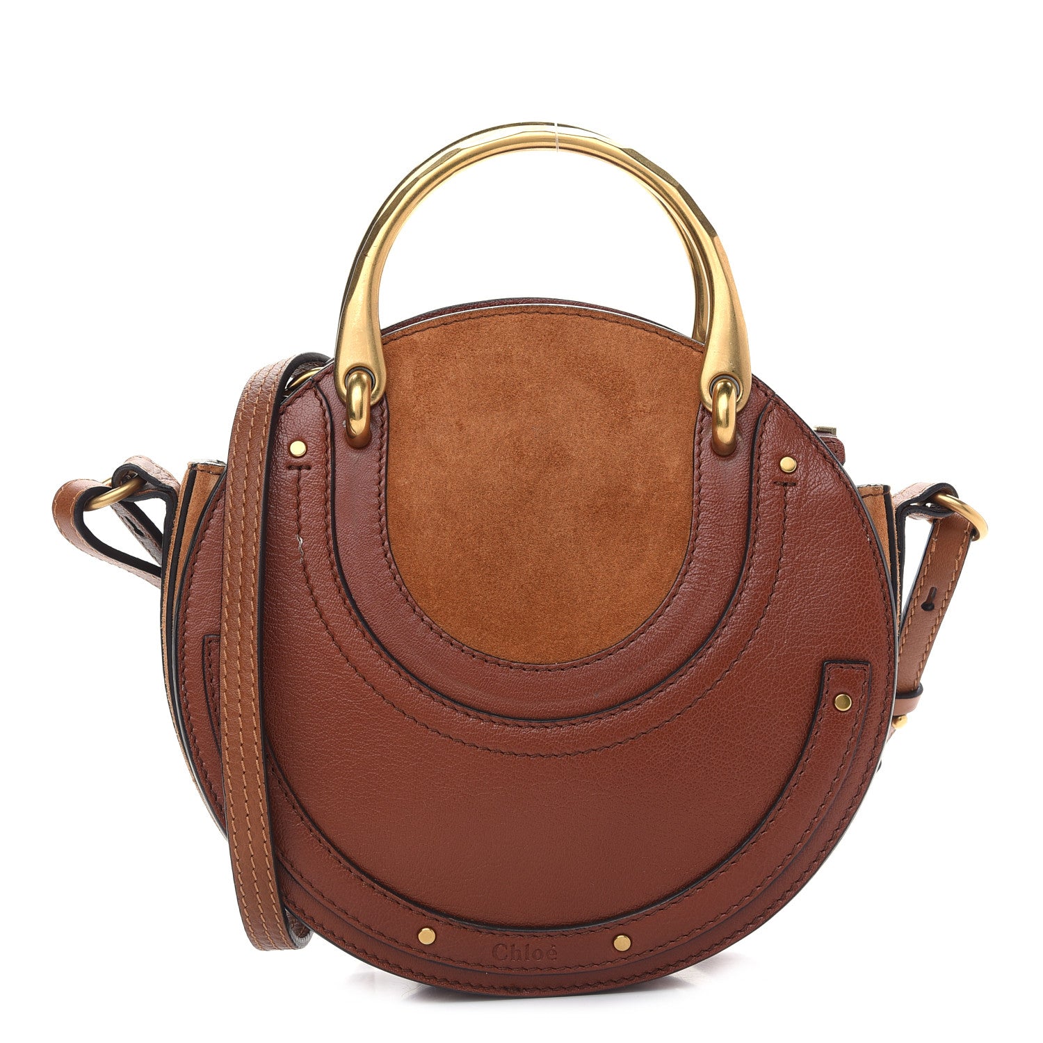 Chloe Shiny Goatskin Smooth Calfskin Suede Small Pixie Bag Saffron Red 1 of 10