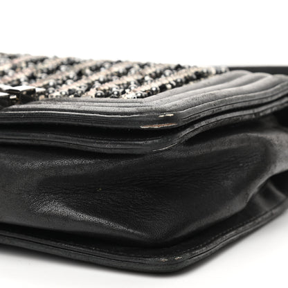 Chanel Lambskin Glass Pearl Embroidered Small Boy Flap Black 10 of 15