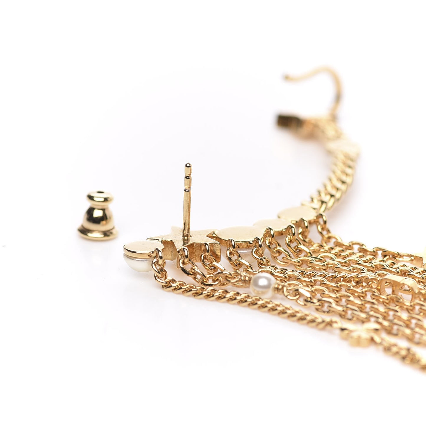 Pearl Danseuse Etoile Chain Dangle Earring Gold