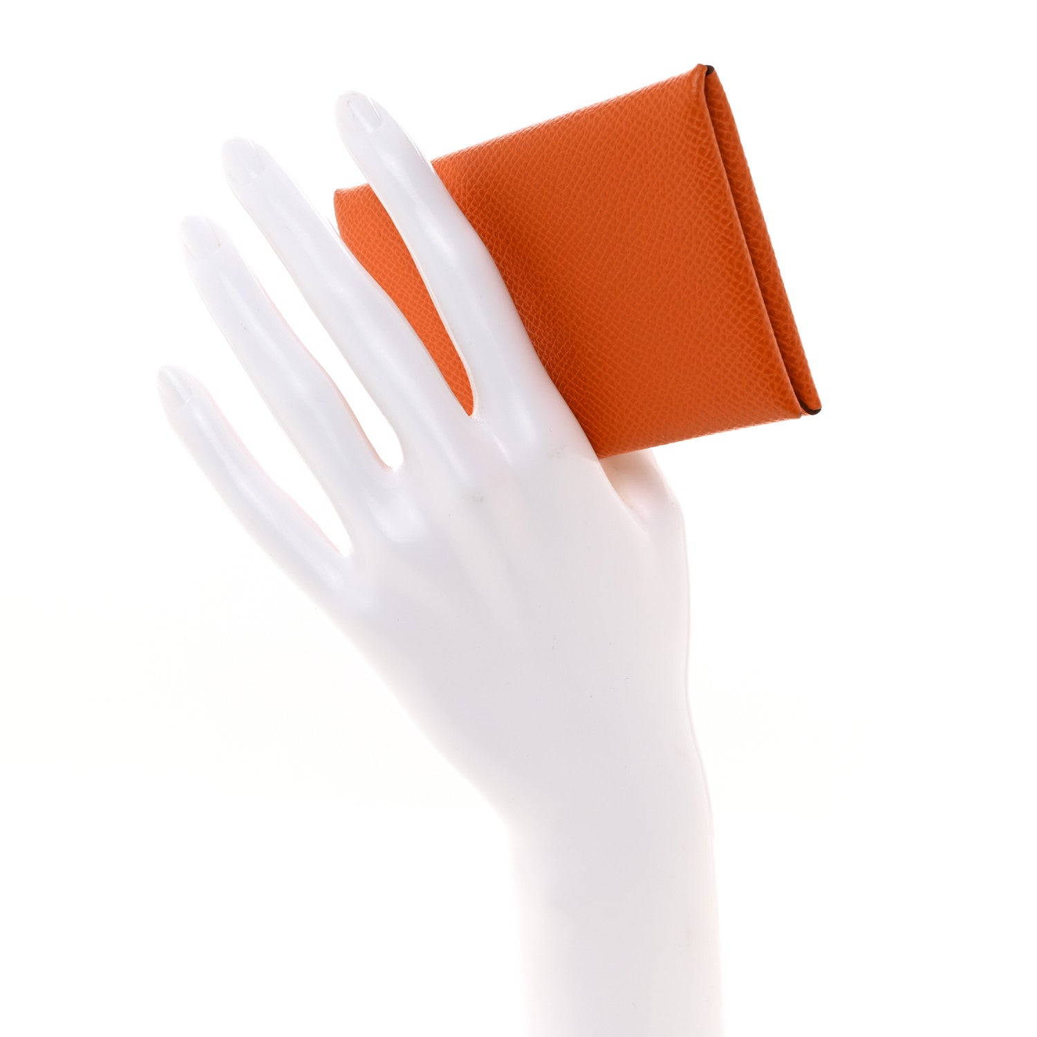 Hermes Epsom Calvi Card Case Orange 2 of 7