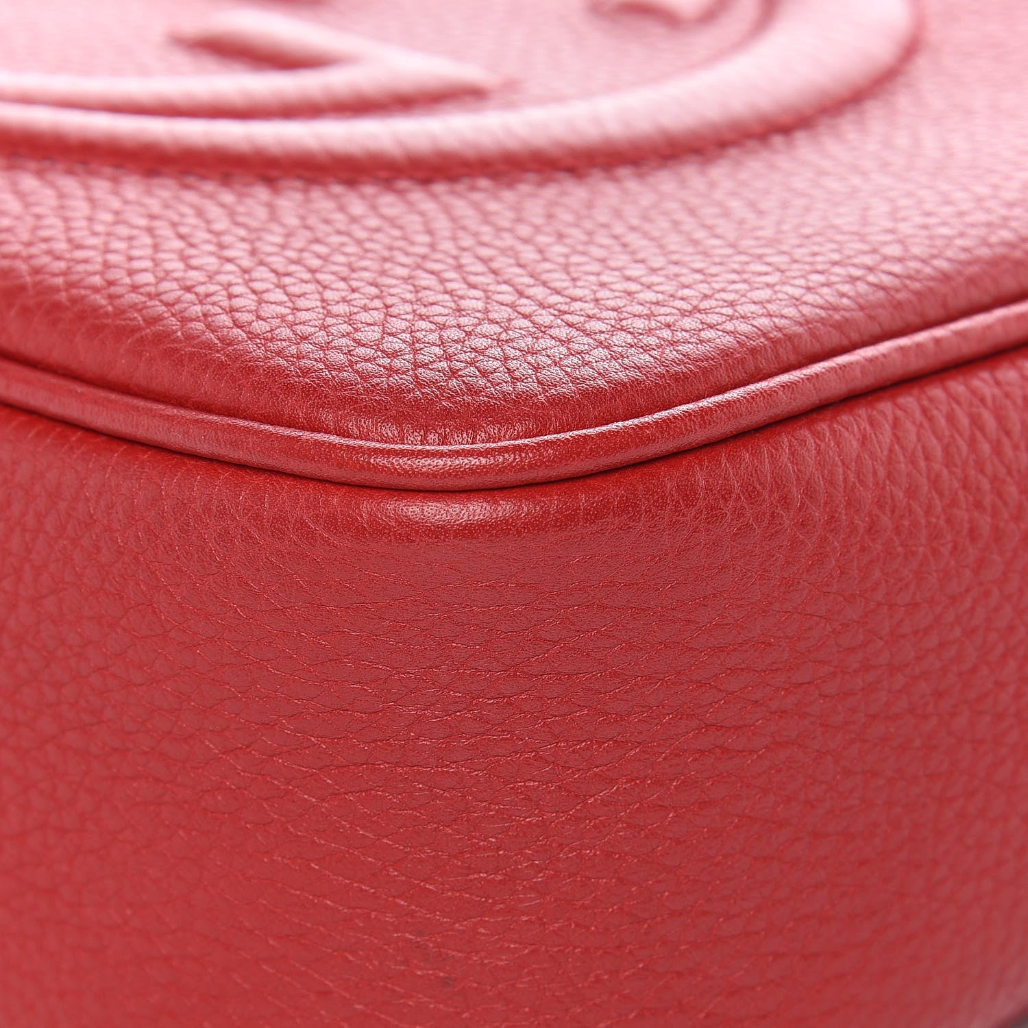 Gucci Pebbled Calfskin Small Soho Disco Bag Tabasco Red 6 of 11