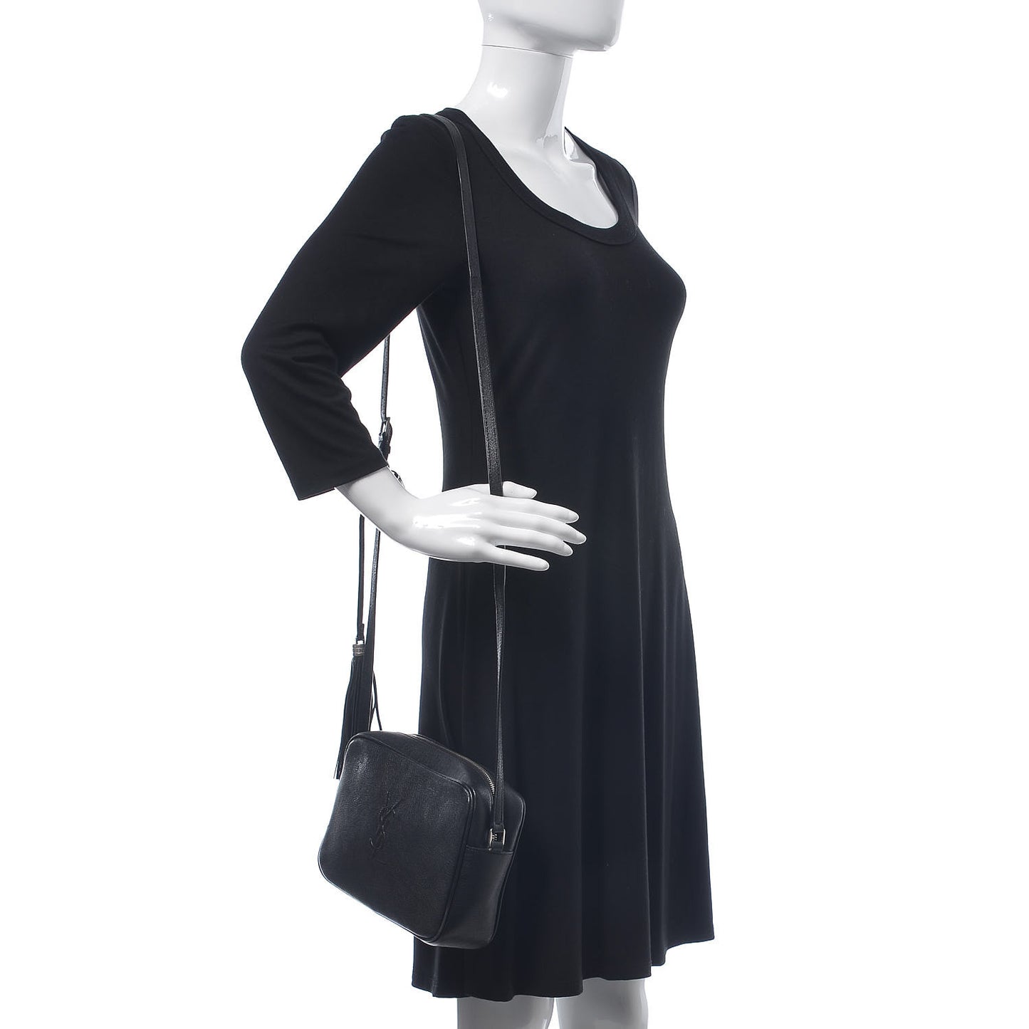 Lambskin Monogram Small Lou Camera Bag Black