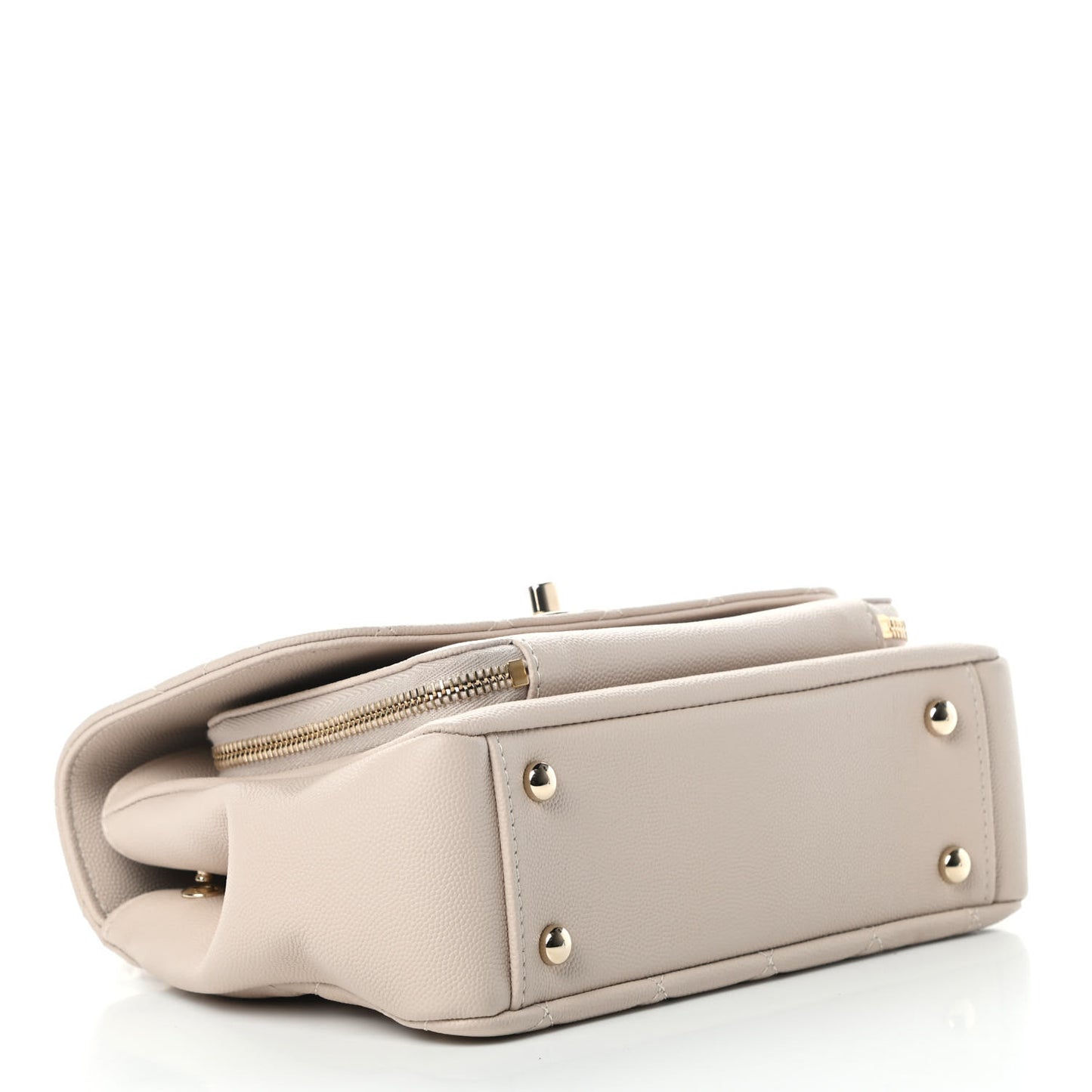 Caviar Quilted Medium Business Affinity Flap Light Beige