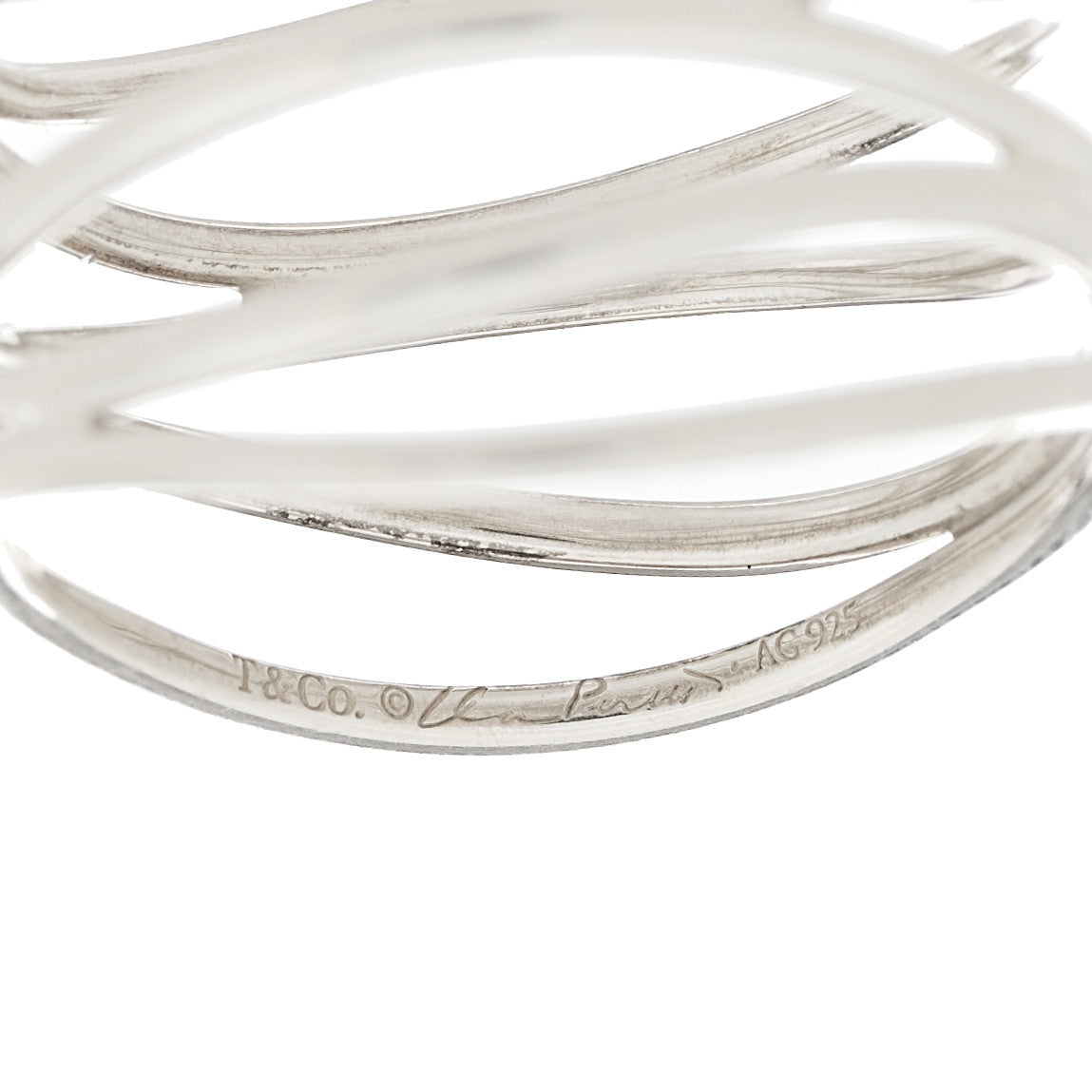 Sterling Silver Elsa Peretti 5 Row Wave Ring 52 6