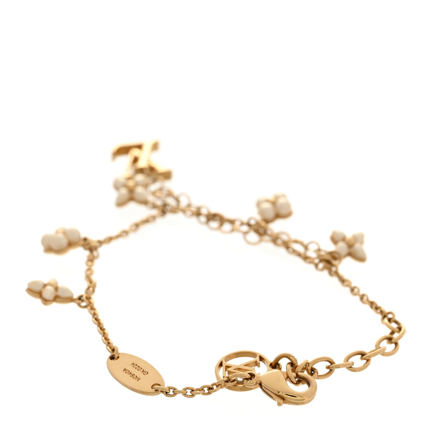 Pearl LV Floragram Bracelet Gold