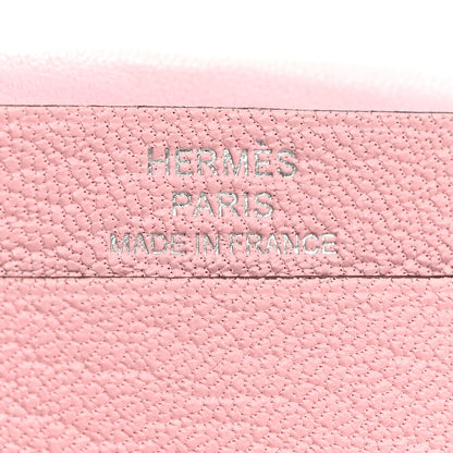 Hermes Chevre Mysore Bearn Card Holder Wallet Rose Sakura 6 of 8