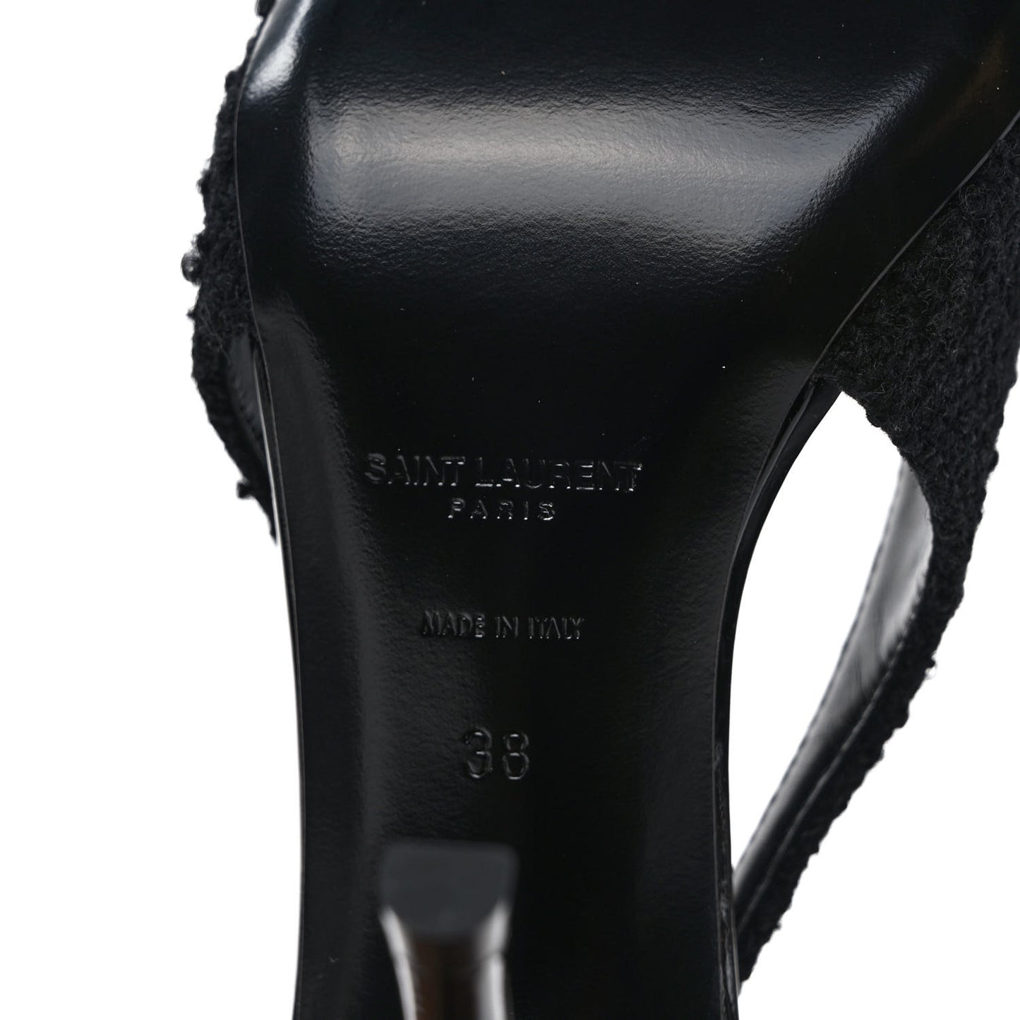 Tweed Slingback Kendall 90 Pumps 38 Black