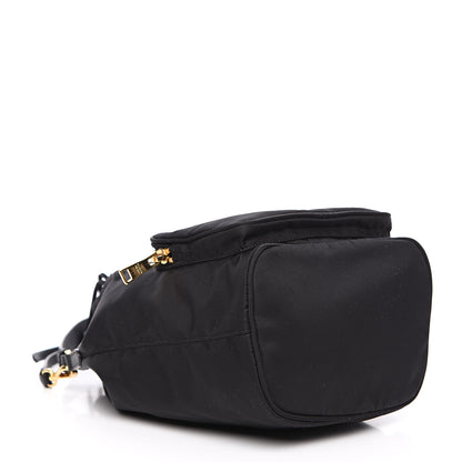 Prada Saffiano Tessuto Nylon Mini Bucket Crossbody Bag Black 3 of 9