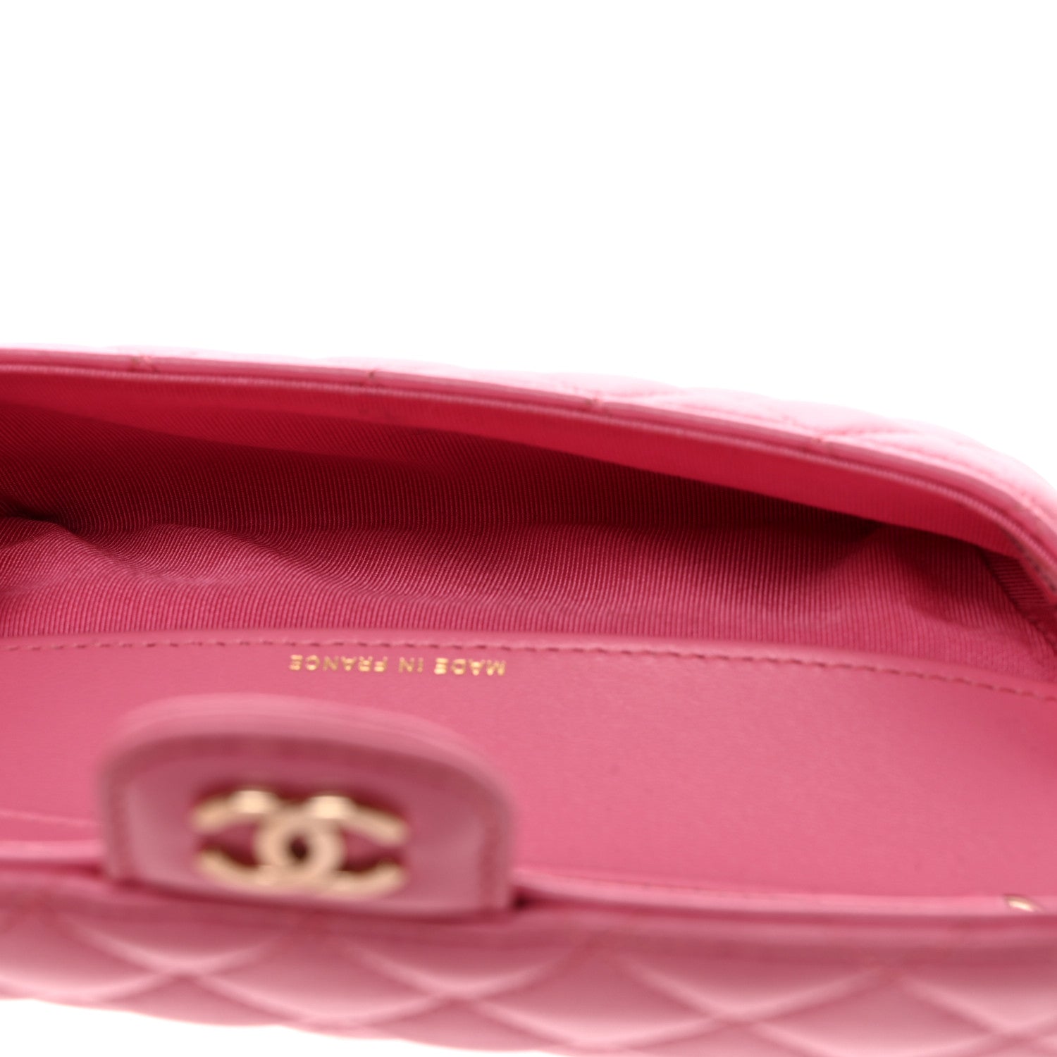 Chanel Lambskin Quilted Glasses Case with Chain Pink 5 of 9