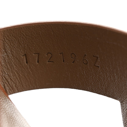 Hermes Calfskin Legend Wedge Sandals 36 Gold 7 of 8