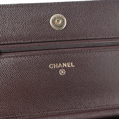 Chanel Caviar Quilted Wallet on Chain WOC Purple 6 of 12