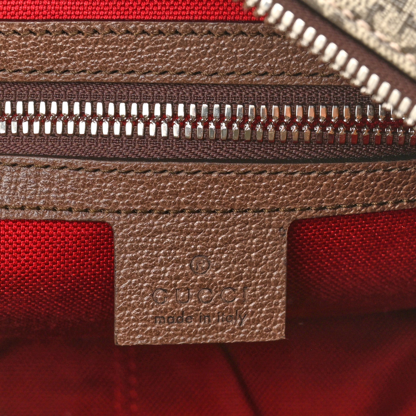 GG Supreme Monogram Textured Calfskin Square Messenger Bag Beige Ebony New Acero