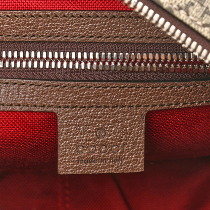Gucci GG Supreme Monogram Textured Calfskin Square Messenger Bag Beige Ebony New Acero 6 of 10