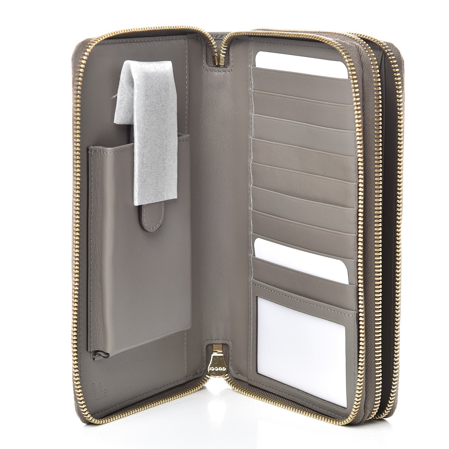 Gucci Soft Microguccissima Zip Around Top Handle Travel Wallet Loess 6 of 9