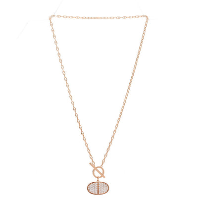 Hermes 18K Rose Gold Diamond Chaine D'Ancre Verso Pendant Necklace SH 3 of 5