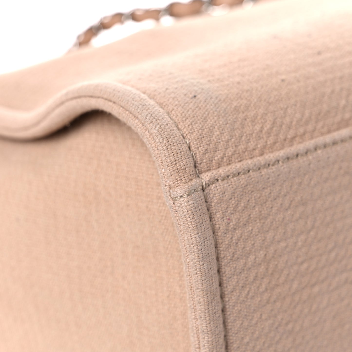 Mixed Fibers Small Deauville Tote Beige