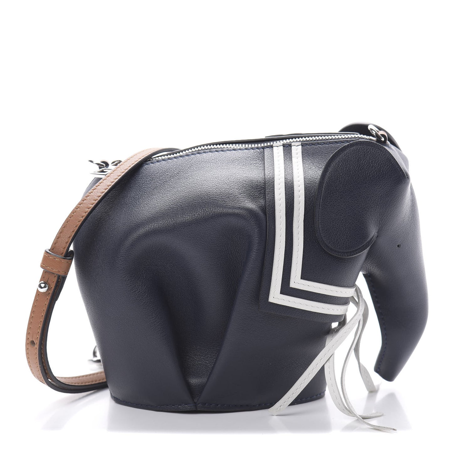 Calfskin Mini Sailor Elephant Crossbody Bag Deep Blue