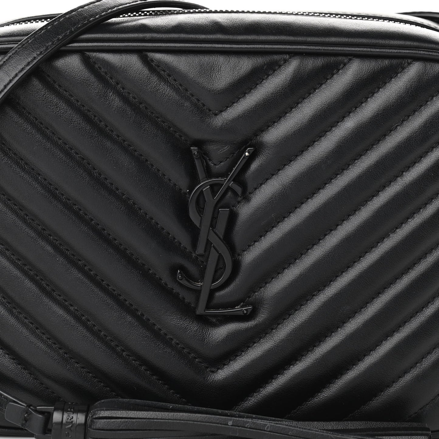 Calfskin Matelasse Monogram Lou Camera Bag Black