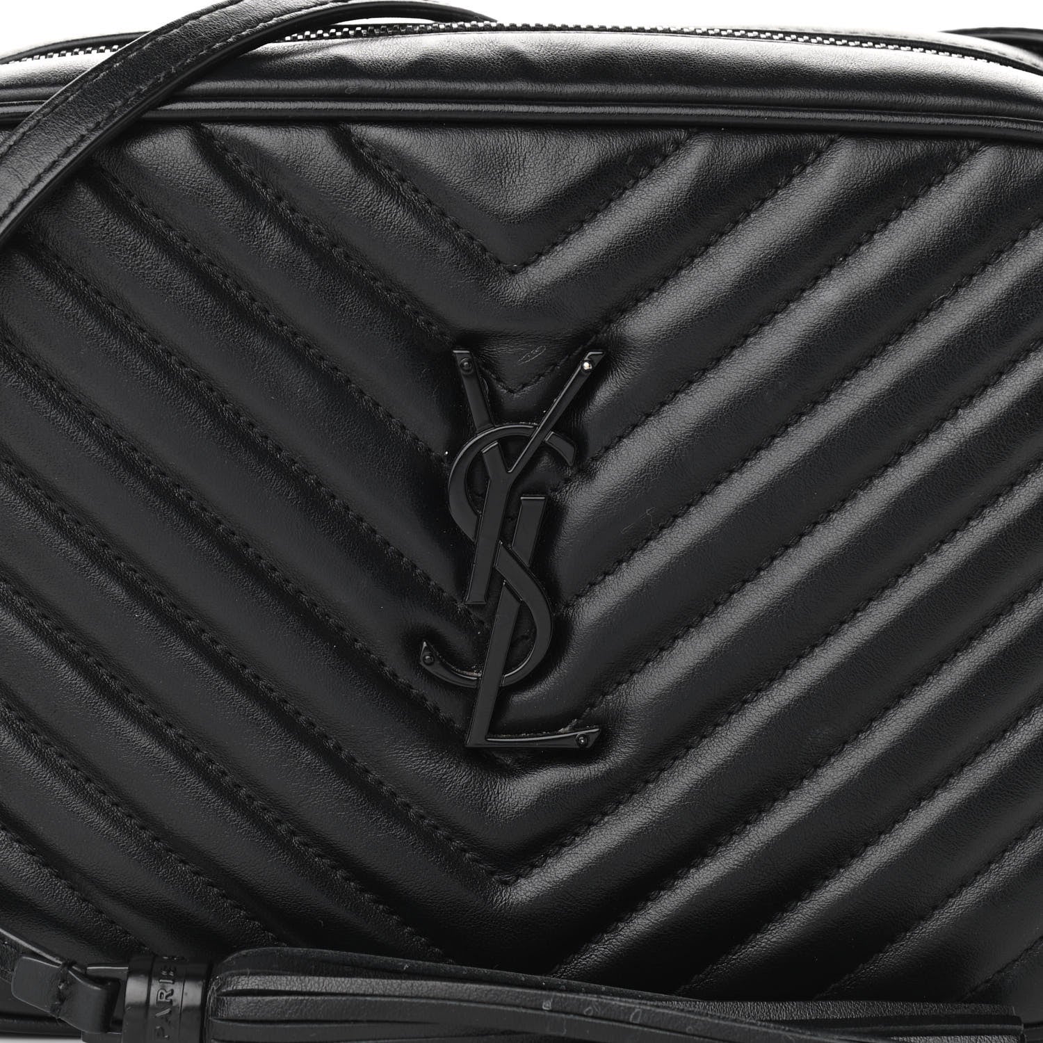 Saint Laurent Calfskin Matelasse Monogram Lou Camera Bag Black 10 of 10