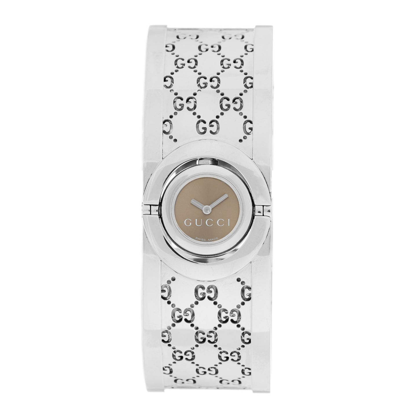 Stainless Steel 23mm Twirl Quartz Watch Brown