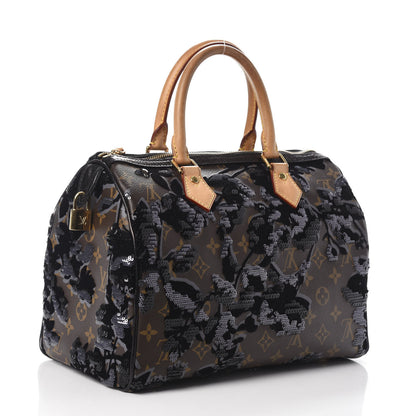 Louis Vuitton Monogram Fleur De Jais Sequins Speedy 30 3 of 9