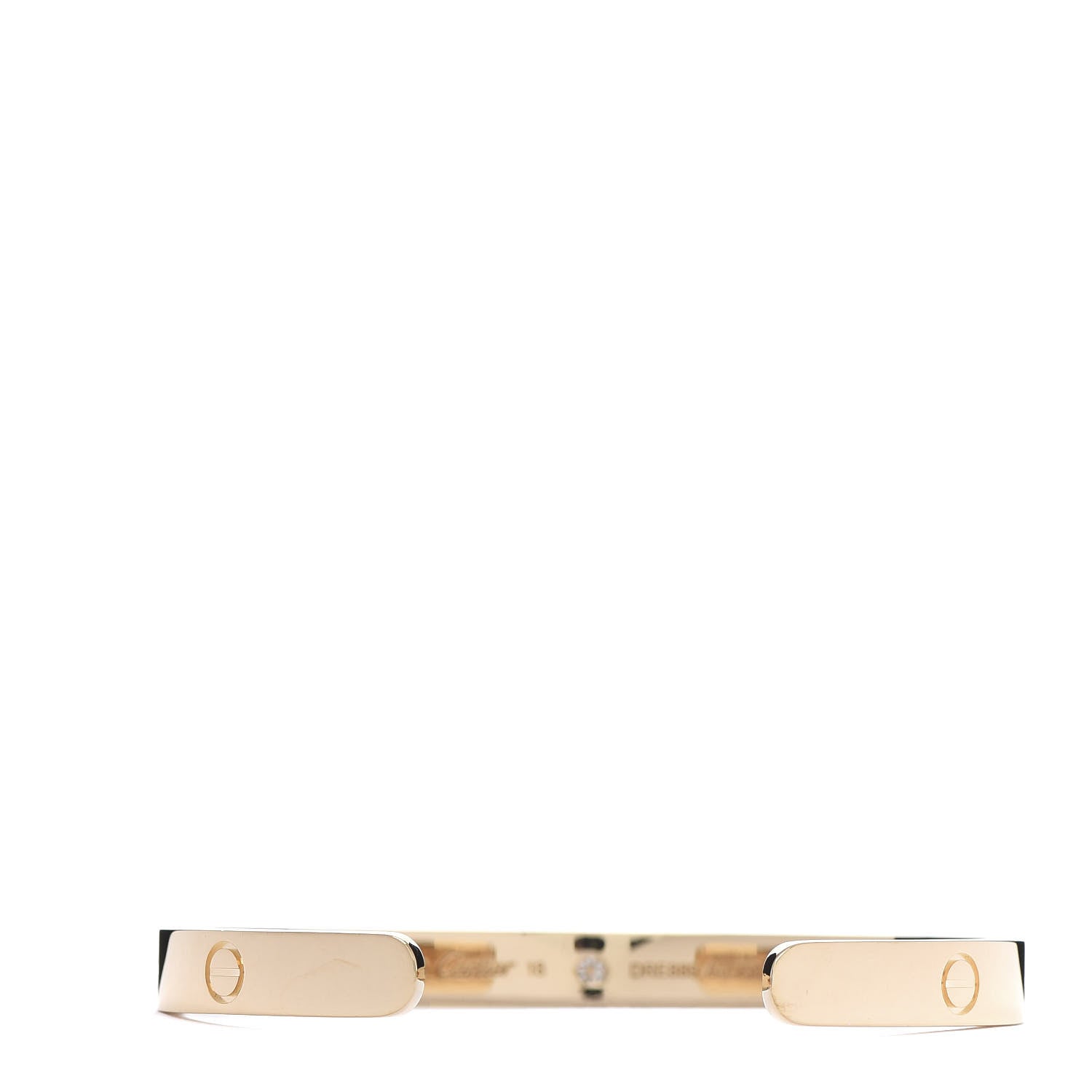 Cartier 18K Yellow Gold 1 Diamond LOVE Cuff Bracelet 18 3 of 5