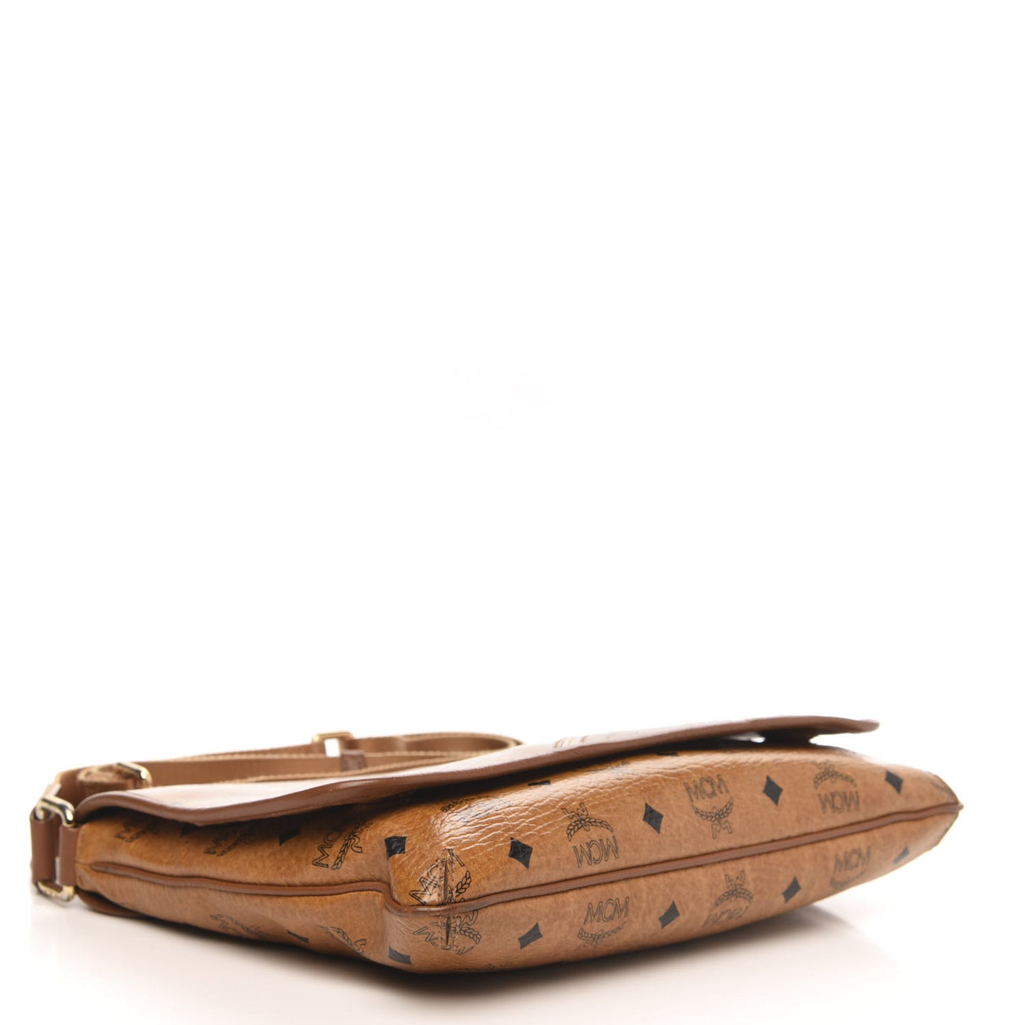 Calfskin Visetos Munich Lion Messenger Cognac