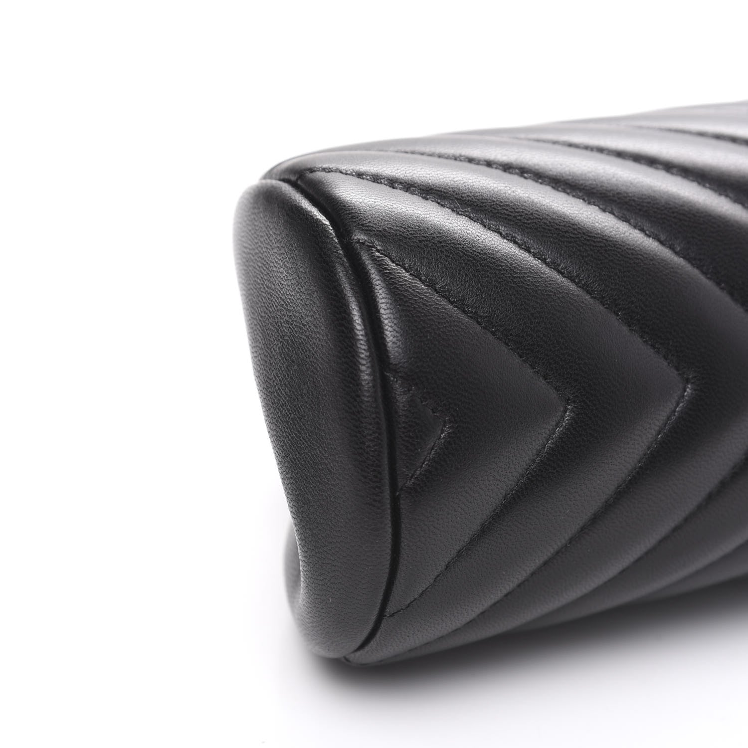 Chanel Lambskin Chevron Quilted Timeless Clutch So Black 7 of 10