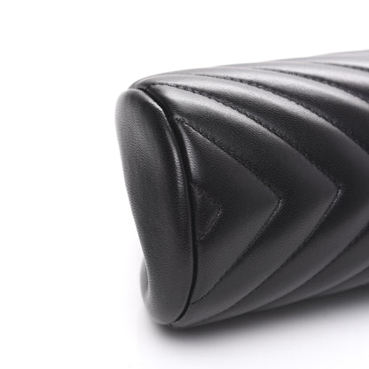 Chanel Lambskin Chevron Quilted Timeless Clutch So Black 7 of 10