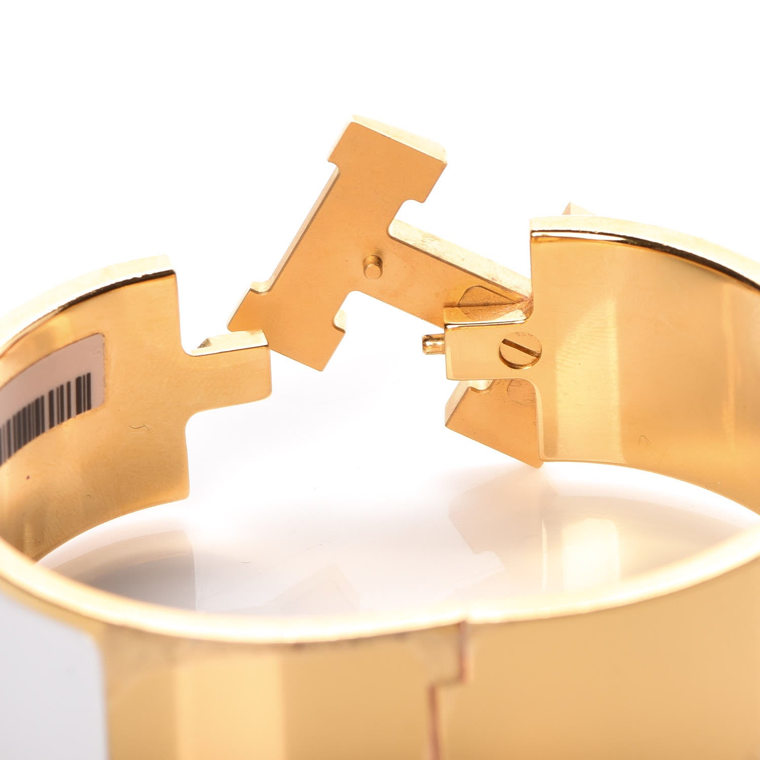 Hermes Enamel Wide Clic Clac H Bracelet PM White 4 of 6