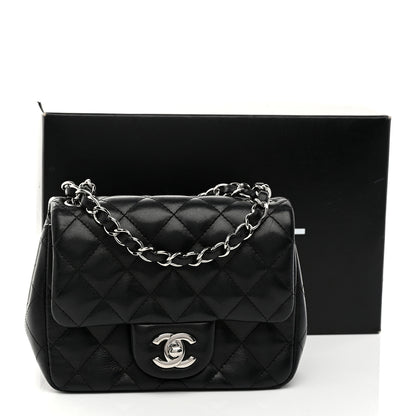 Chanel Lambskin Quilted Mini Square Flap Black 11 of 11