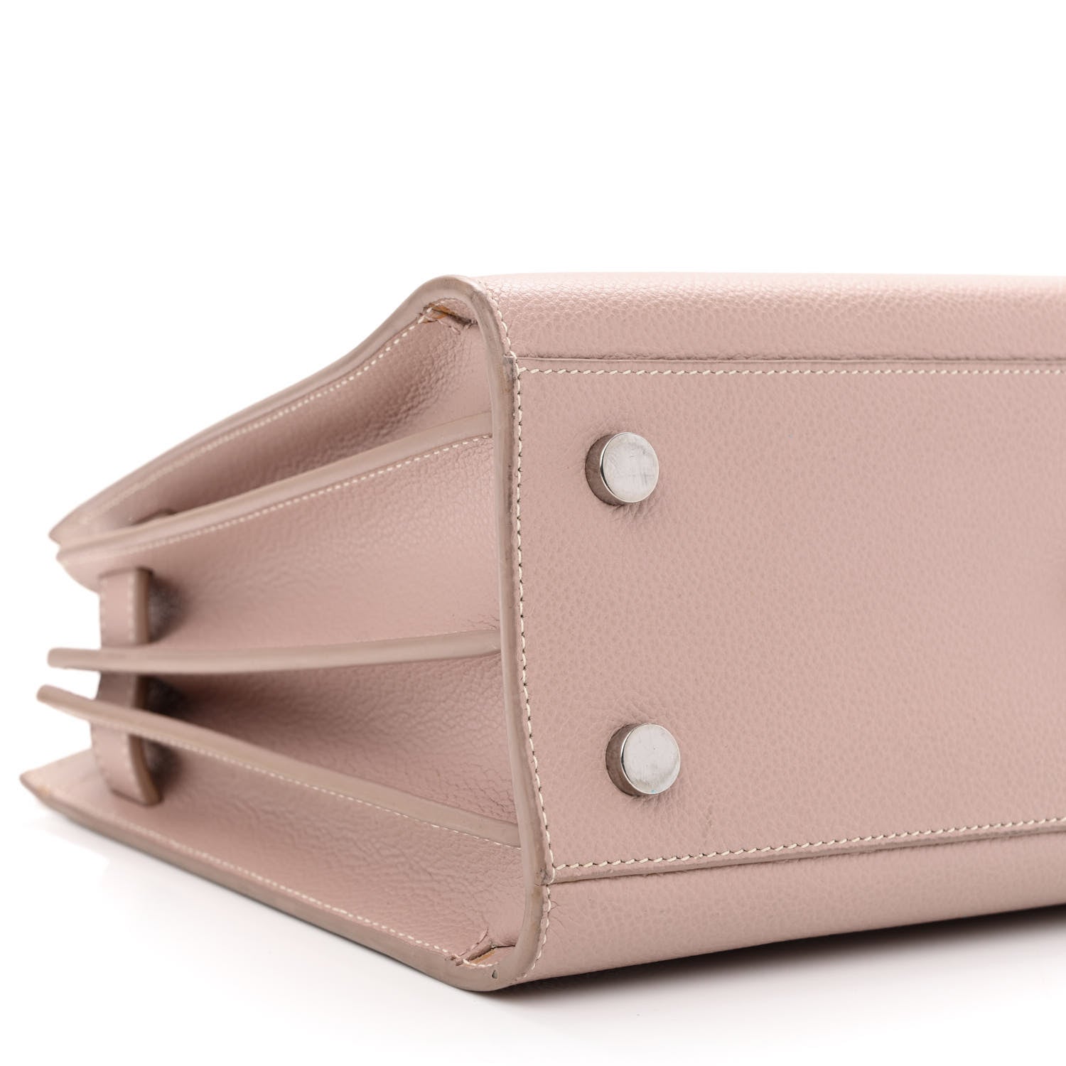 Saint Laurent Grained Calfskin Topstich Baby Sac De Jour Antique Rose 8 of 19