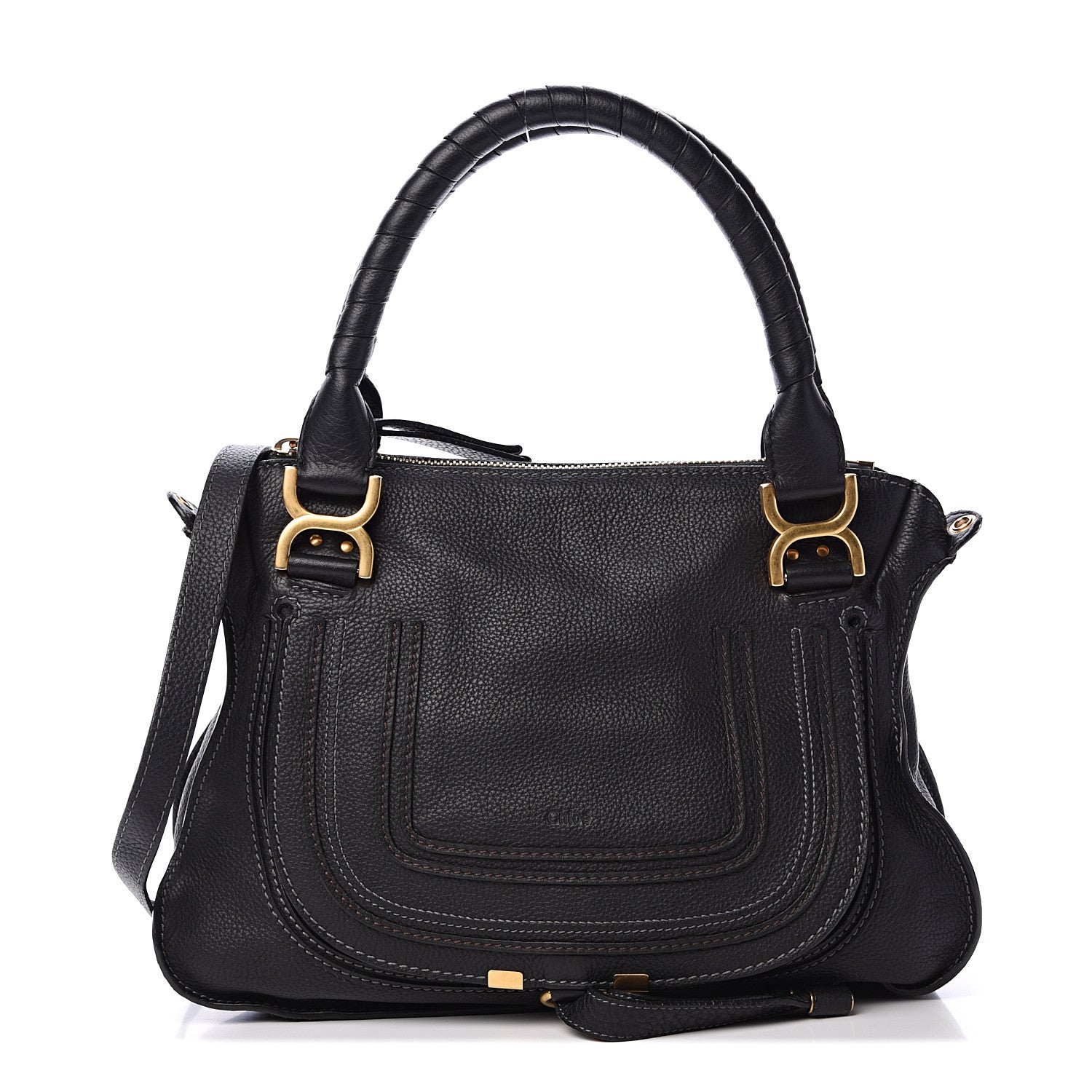 Chloe Calfskin Medium Marcie Satchel Black 1 of 9