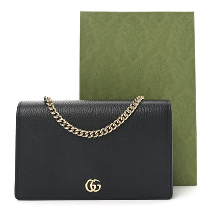Gucci Calfskin Mini GG Marmont Chain Wallet Black 10 of 10