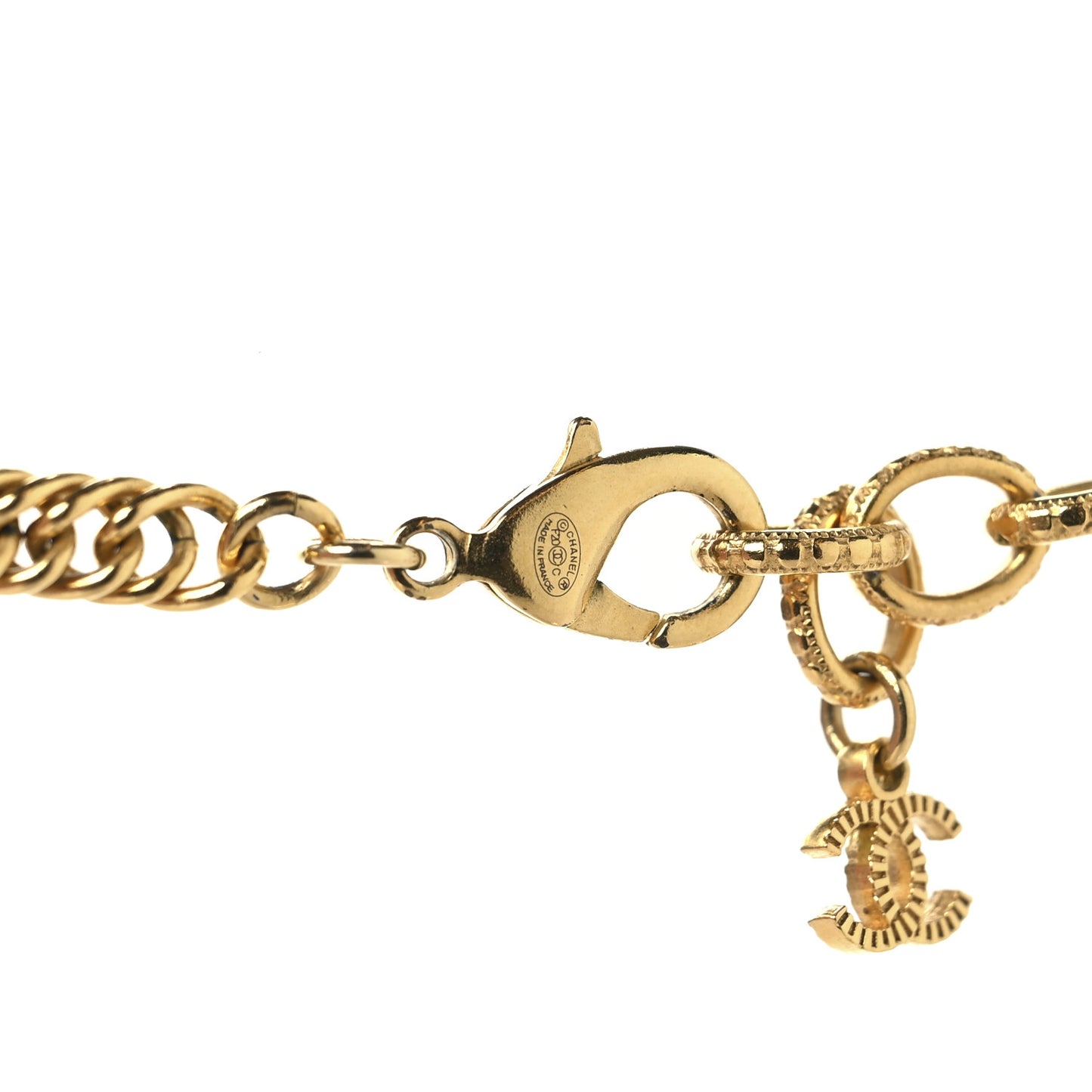 ID Dog Tag Charm Necklace Gold