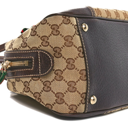 Gucci Monogram Small Princy Satchel Dark Brown 9 of 10