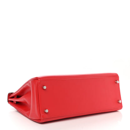 Hermes Evercolor Verso Kelly Retourne 32 Rouge De Coeur Rouge Piment 3 of 11