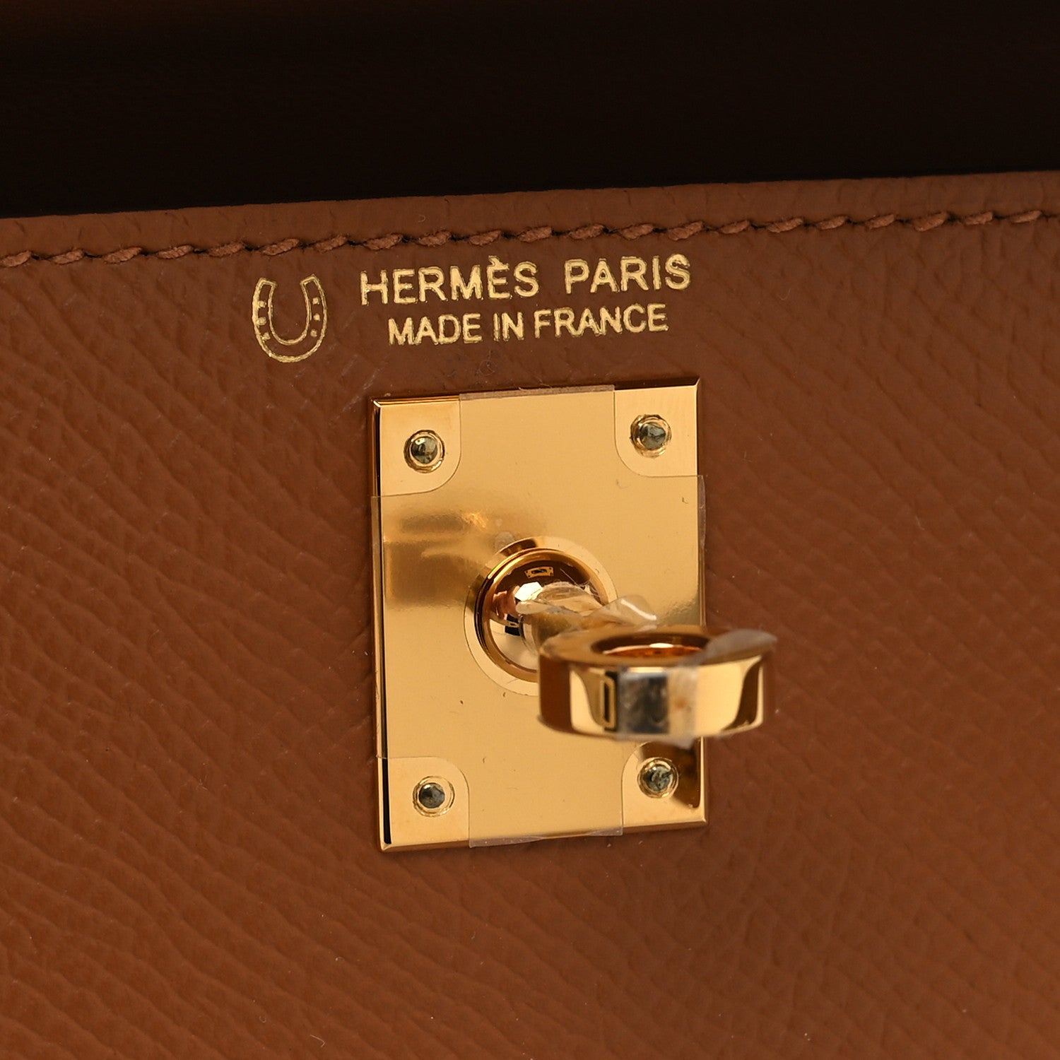 Hermes Epsom Horseshoe Mini Kelly Sellier 20 Gold Craie 6 of 11