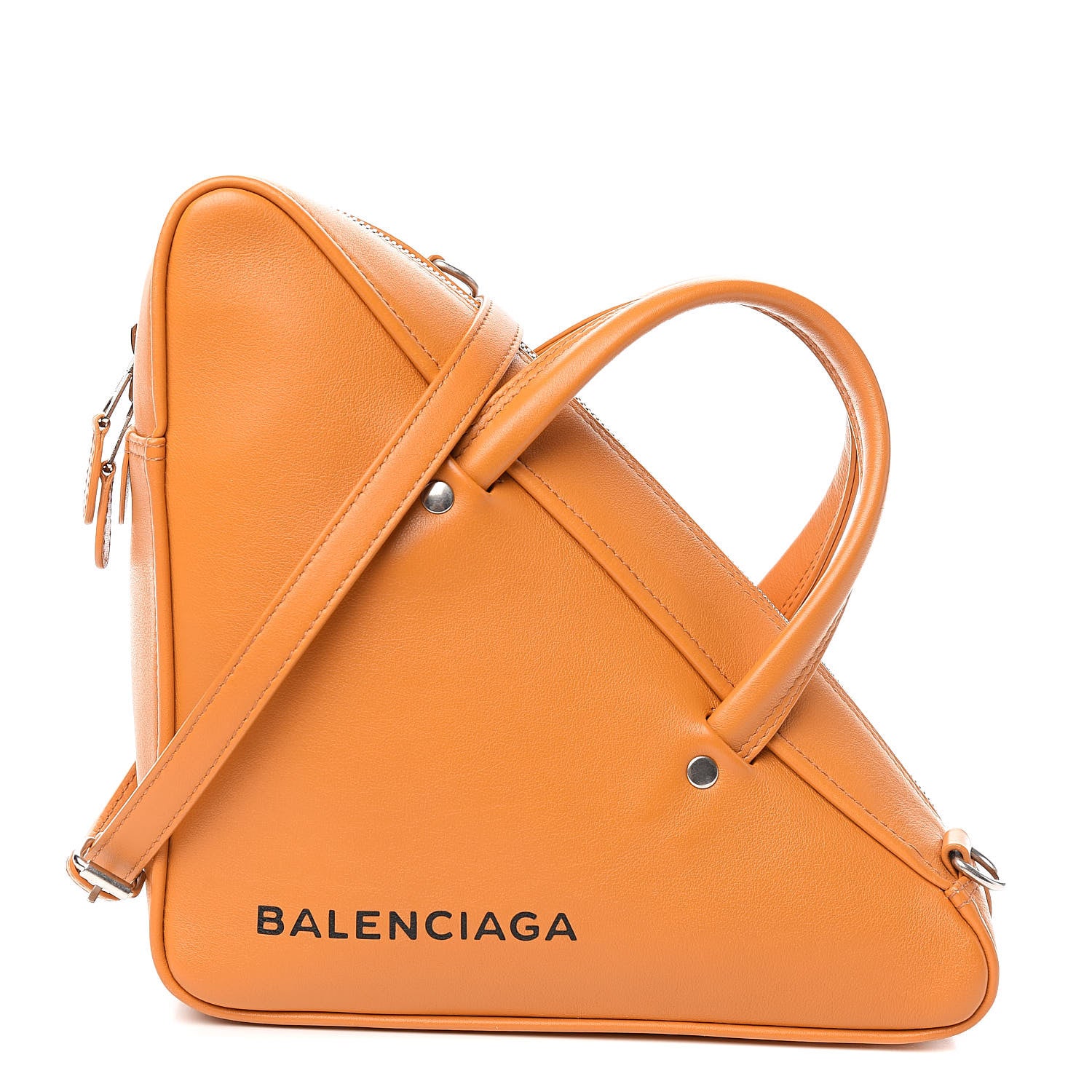 Balenciaga Calfskin S Triangle Duffle Orange 1 of 11