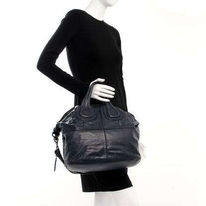 Givenchy Calfskin Star Embossed Studded Medium Nightingale Navy 3 of 8